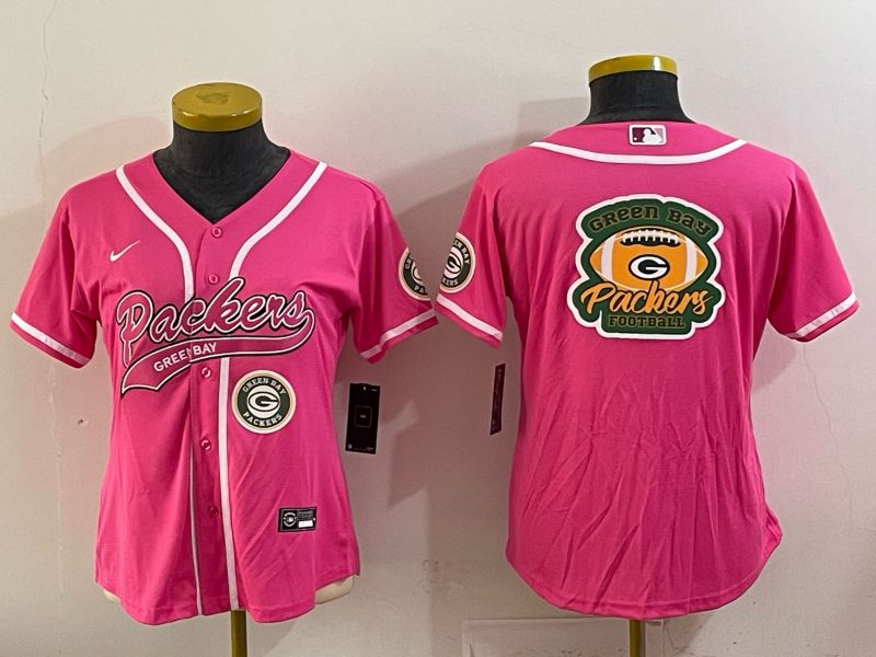 Youth 2025 Green Bay Packers Blank Pink Nike Limited NFL Jersey style 09